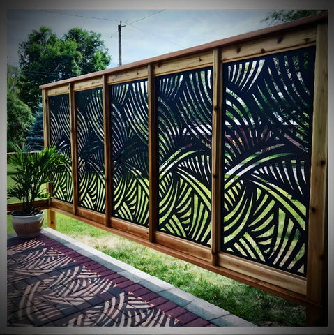 Abstract Metal Privacy Screens