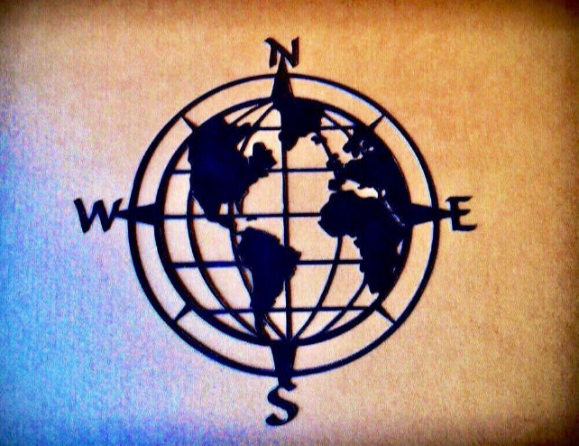 Compass Globe Wall Art