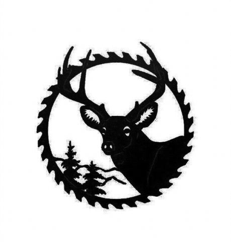 Buck Mountain Saw blade - Deer Metal Wall Art