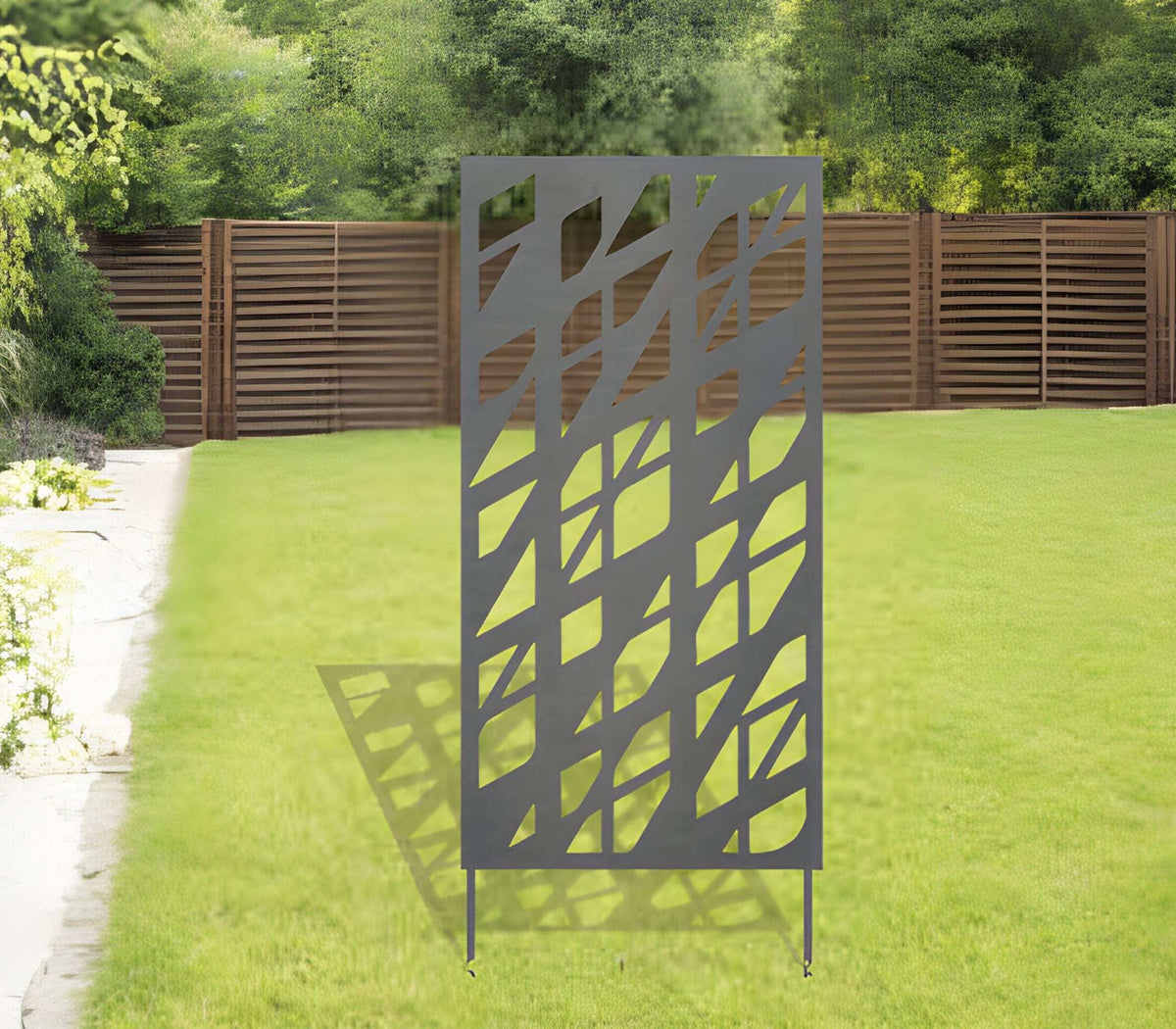 Stake Screen Metal Privacy Screen with Stakes | Metal Privacy Screen