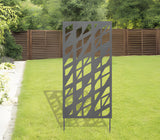 metal privacy screen with stakes