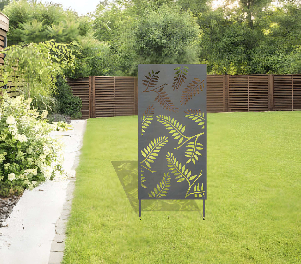 metal privacy screen fence