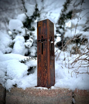 Garden Column Pillar in a snowy outdoor setting