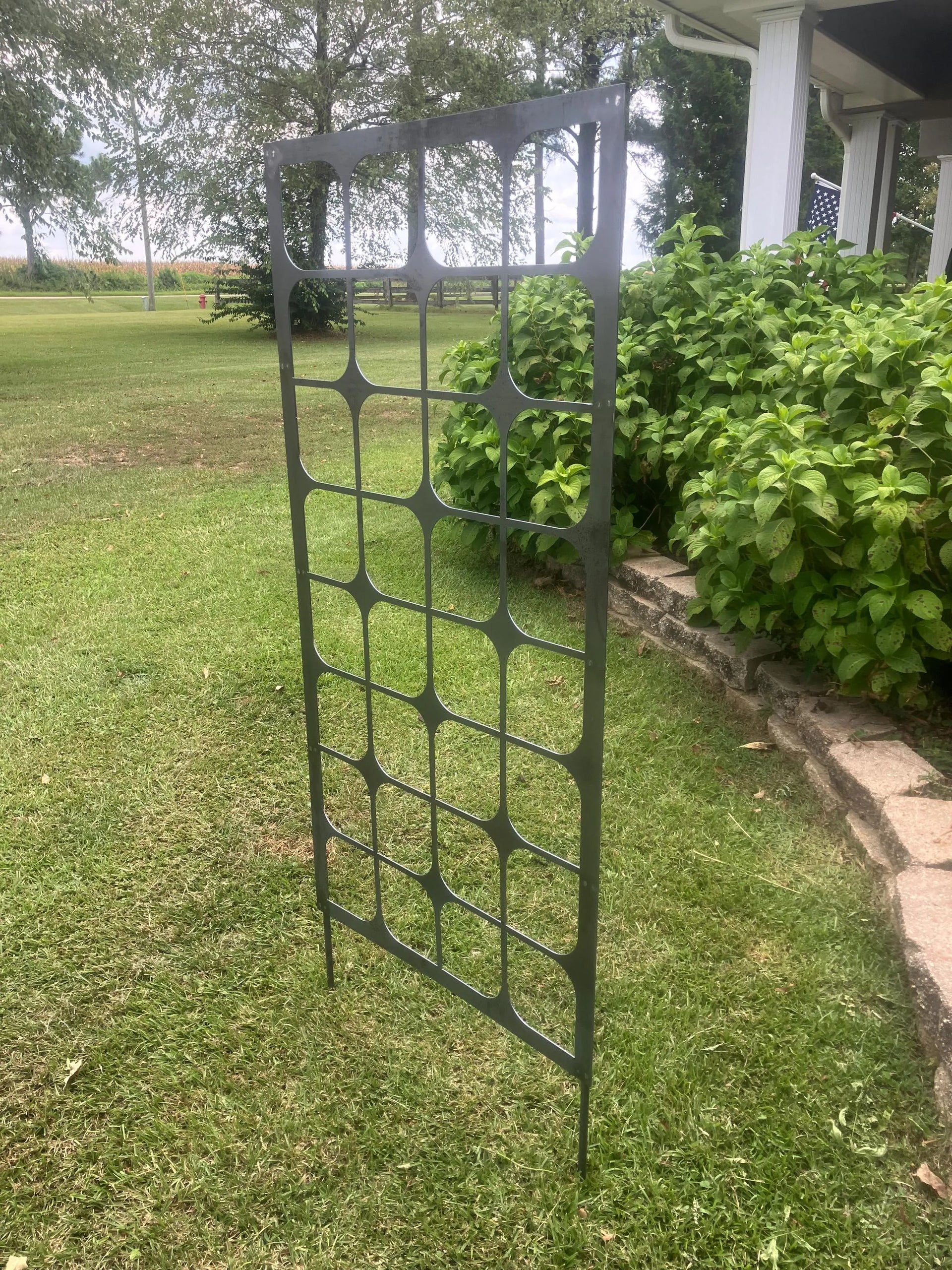 Metal yard trellis